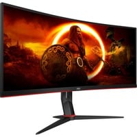 AOC CU34G2XE/BK, Monitor de gaming negro (mate)/Rojo