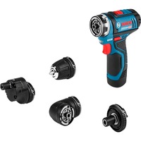 Bosch Atornillador inalámbrico GSR 12V-15 FC Professional, 12 voltios, Destornillador azul/Negro