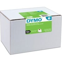 Dymo LW etiquetas auténticas de envío/tarjetas de identificación grandes | 54 mm × 101 mm | 12 rollos de 220 etiquetas autoadhesivas (2640 unidades) | para etiquetadoras LabelWriter Blanco, Etiqueta para impresora autoadhesiva, Papel, Permanente, Rectángulo, LabelWriter