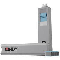 Lindy 40465 bloqueador de puerto Bloqueador de puerto + clave USB Tipo C Azul Acrilonitrilo butadieno estireno (ABS) 1 pieza(s), Castillo Bloqueador de puerto + clave, USB Tipo C, Azul, Acrilonitrilo butadieno estireno (ABS), 1 pieza(s), 10 g