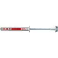 fischer Taco de vástago largo DuoXpand 10x80 FUS R, Pasador gris claro/Rojo