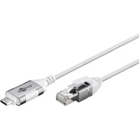 goobay Cable adaptador Ethernet USB-C 3.2 Gen2 > RJ-45, Slim blanco