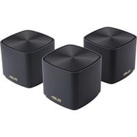 ASUS ZenWiFi XD4 Plus (B-3-PK) Doble banda (2,4 GHz / 5 GHz) Wi-Fi 6 (802.11ax) Negro 2 Interno, Enrutador de malla negro, Negro, Interno, Enrutador de malla, Poder, 445,93 m², Doble banda (2,4 GHz / 5 GHz)