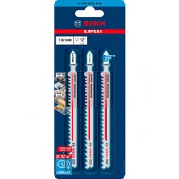 Bosch Expert 2608900560 Hoja de sierra de vaivén Carburo 3 pieza(s) Hoja de sierra de vaivén, Aluminio, Plástico, Acero inoxidable, Madera con clavos, Carburo, Acero inoxidable, 5 - 7, 3,5 mm