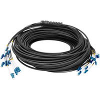 Digitus Cable de fibra óptica universal breakout, dúplex, conector LC/UPC, monomodo OS2 negro