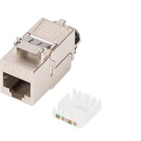 Digitus Módulo Keystone Cat. 8.1, apantallado plateado/blanco