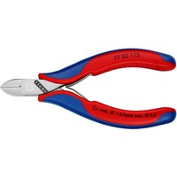 KNIPEX Cortaalambres electrónico 77 02 115, Alicates de corte rojo/Azul
