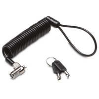 Kensington Candado con llave MicroSaver 2.0 para ordenadores portátiles — Llave maestra, Castillo negro, 1,8 m, Kensington, Llave, Acero al carbón, Carbono, Plata