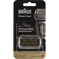Procter & Gamble Series 9 96M Cabezal para afeitado, Cabezal de afeitado plateado, Cabezal para afeitado, 1 cabezal(es), Negro, Acero inoxidable, 18 mes(es), Braun, Series 9+ Pro