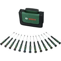 Bosch Juego de destornilladores de precisión, 13 piezas verde/Negro