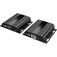 Digitus Set extensor HDMI IP PoE, Alargador de HDMI negro