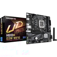 GIGABYTE H610M D3W WF6, Placa base negro/Gris