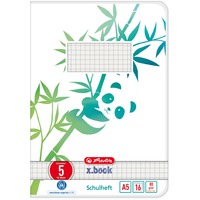 Herlitz GREENline cuaderno y block A5 16 hojas Verde, Blanco Imagen, Verde, Blanco, A5, 16 hojas, 80 g/m², Papel cuadriculado