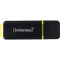 Intenso High Speed Line unidad flash USB 64 GB USB tipo A 3.2 Gen 1 (3.1 Gen 1) Negro, Amarillo, Lápiz USB negro/Amarillo, 64 GB, USB tipo A, 3.2 Gen 1 (3.1 Gen 1), 250 MB/s, Tapa, Negro, Amarillo