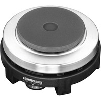 Rommelsbacher RK 501 hobs Negro Encimera, Placa de cocción acero fino/Negro, Negro, Encimera, 500 W, 230 V, 150 mm, 150 mm