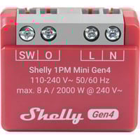 Shelly 1PM Mini Gen4, Relé rojo