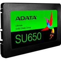 ADATA Ultimate SU650 256 GB 2.5" Serial ATA III 3D NAND, Unidad de estado sólido negro, 256 GB, 2.5", 520 MB/s, 6 Gbit/s