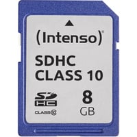 Intenso 3411460 memoria flash 8 GB SDHC Clase 10, Tarjeta de memoria 8 GB, SDHC, Clase 10, 25 MB/s, Resistente a golpes, Resistente a la temperatura, A prueba de rayos X, Negro