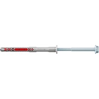 fischer Taco de vástago largo DuoXpand 8x100 FUS, Pasador gris claro/Rojo