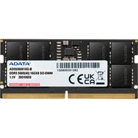 ADATA Premier módulo de memoria 16 GB 1 x 16 GB DDR5 ECC, Memoria RAM negro, 16 GB, 1 x 16 GB, DDR5, 5600 MHz, 262-pin SO-DIMM