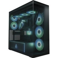 ARCTIC Xtender VG Black (Tinted Glass) Midi Tower Negro, Cajas de torre negro (mate), Midi Tower, PC, Negro, EATX, Metal, Vidrio templado, Juego
