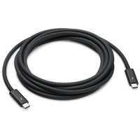 Apple MWP02ZM/A cable Thunderbolt 3 m 40 Gbit/s Negro negro, Masculino, Masculino, 3 m, Negro, 40 Gbit/s, 100 W