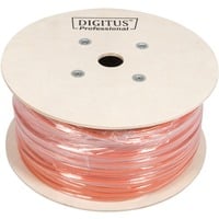 Digitus Cable de instalación de par trenzado CAT 7 S-FTP, AWG 23/1 naranja, AWG 23/1, 500 m, Cat7, S/FTP (S-STP)