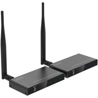 Digitus Extensor/divisor de vídeo inalámbrico HDMI > HDMI, 100 metros, Alargador de HDMI negro