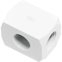 Alphacool Distribuidor de conexión triple HF G1/4 rosca interior, Conexiones blanco