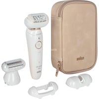 Braun Silk-épil 9 9-006 Flex 40 pinzas Blanco, Depiladora blanco/Dorado, Blanco, 40 pinzas, MicroGrip, Depilación, Afeitado, SensoSmart, 0,5 mm