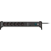 Brennenstuhl 1391020600, Regleta negro/Aluminio