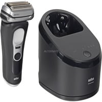 Procter & Gamble Series 9 Pro+ 9660CC Máquina de afeitar de láminas Recortadora Negro, Plata negro, Máquina de afeitar de láminas, Negro, Plata, Acero inoxidable, Botones, LED, AC/Batería