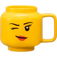 Room Copenhagen Taza de cerámica LEGO Winking Girl, grande amarillo