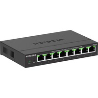 Netgear MS308E No administrado 2.5G Ethernet (100/1000/2500) Negro, Interruptor/Conmutador negro, No administrado, 2.5G Ethernet (100/1000/2500), Bidireccional completo (Full duplex), Montaje de pared