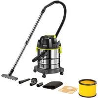 Ryobi 5133004724, Aspiradora en húmedo y en seco negro/Acero fino