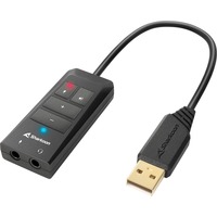 Sharkoon 4044951034215 tarjeta de audio 7.1 canales USB, Tarjeta de sonido negro, 7.1 canales, 93 dB, USB