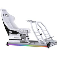 Thermaltake Cockpit simulador de carreras GR500 Snow, Sim Rig blanco