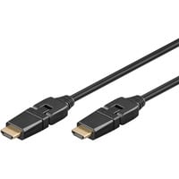 goobay 61289, Cable negro/Dorado