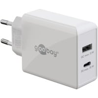 goobay Cargador rápido dual USB-C PD 30 vatios blanco