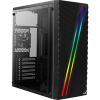 Aerocool Streak Midi Tower Negro, Cajas de torre negro, Midi Tower, PC, Negro, ATX, micro ATX, Mini-ITX, Acrilonitrilo butadieno estireno (ABS), SPCC, Multi