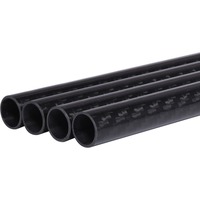 Alphacool Carbon HardTube 13mm 4x 80cm, Tubo negro