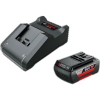 Bosch F016800609 cargador y batería cargable Juego de cargador y baterías, Conjunto negro, Juego de cargador y baterías, Ión de litio, 2 Ah, 36 V, Bosch, Negro