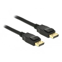 DeLOCK 3m Displayport 1.2a Negro, Cable negro, 3 m, DisplayPort, DisplayPort, Macho, Macho, 3840 x 2160 Pixeles