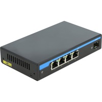 DeLOCK 87765 switch Gigabit Ethernet (10/100/1000) Energía sobre Ethernet (PoE) Negro, Interruptor/Conmutador Gigabit Ethernet (10/100/1000), Energía sobre Ethernet (PoE)