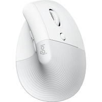Logitech Lift for Mac, Ratón blanco, mano derecha, Diseño vertical, Óptico, RF Wireless + Bluetooth, 4000 DPI, Blanco