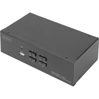 Digitus Conmutador KVM DisplayPort 4x 1, Switch KVM negro
