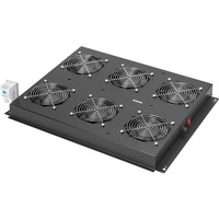 Digitus Unidad de refrigeración de techo para armarios de servidor Unique, Elemento ventilador negro, Negro, 6 Ventilador(es), Unique Server, 390 mm, 550 mm, 65 mm