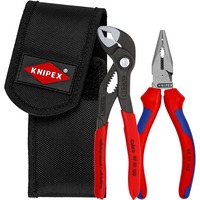 KNIPEX Juego de mini alicates, en cinturón portaherramientas, Set de pinzas rojo/Negro