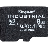Kingston Industrial 8 GB MicroSDHC UHS-I Clase 10, Tarjeta de memoria negro, 8 GB, MicroSDHC, Clase 10, UHS-I, Class 3 (U3), V30