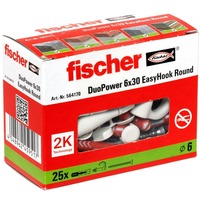 fischer EasyHook Round DuoPower 6x30, Pasador blanco